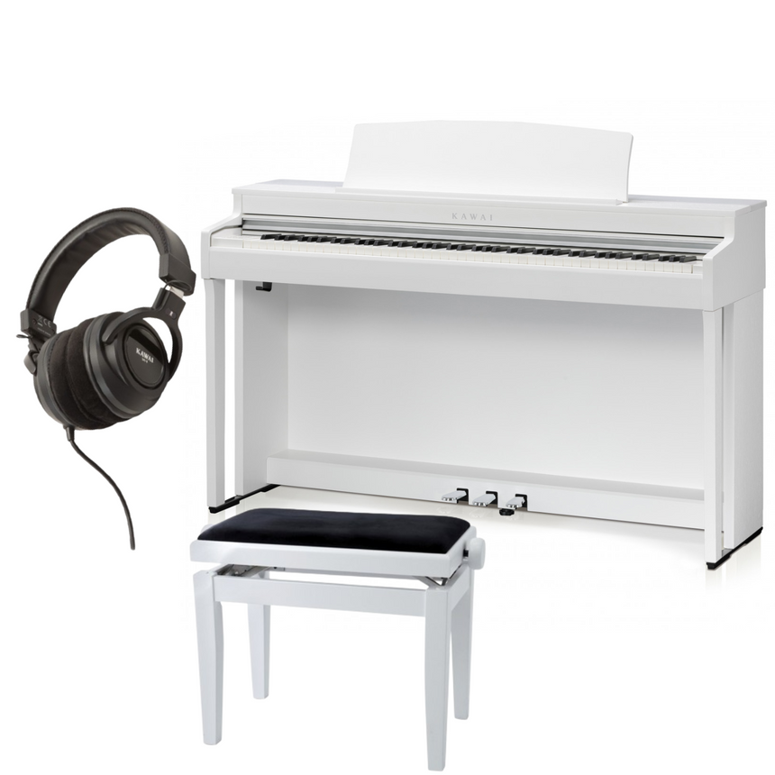 Kawai CN 301 Weiß Matt Bundle mit Bank und Kopfhörer