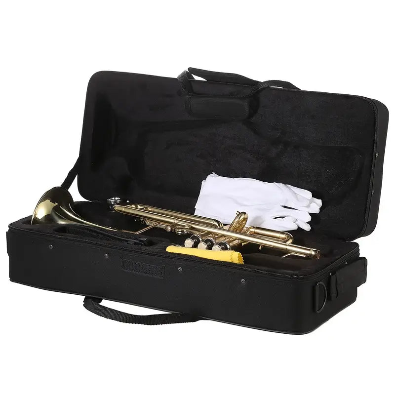 Ebert Basic Trompete Bb Flachmessing Goldlackiert mit Bag