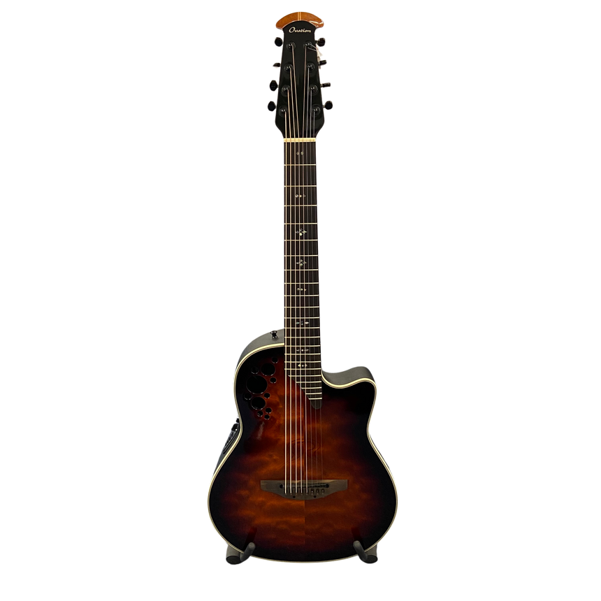 Ovation Elite Plus E-A Gitarre Sapele Tobacco 8-String B-WARE