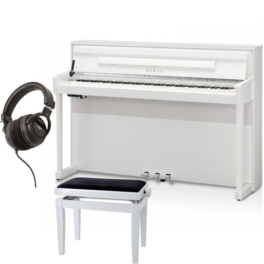 Kawai CA-901 White Matt Bundle avec banc et écouteurs