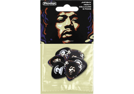 Pack Joueur - Plectre Jimi Hendrix Star, lourd (6 pcs.) - ADU JHP15HV