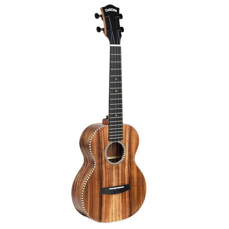 Cascha Solid Top Acacia Tenor Ukulele mit Tasche HH2311