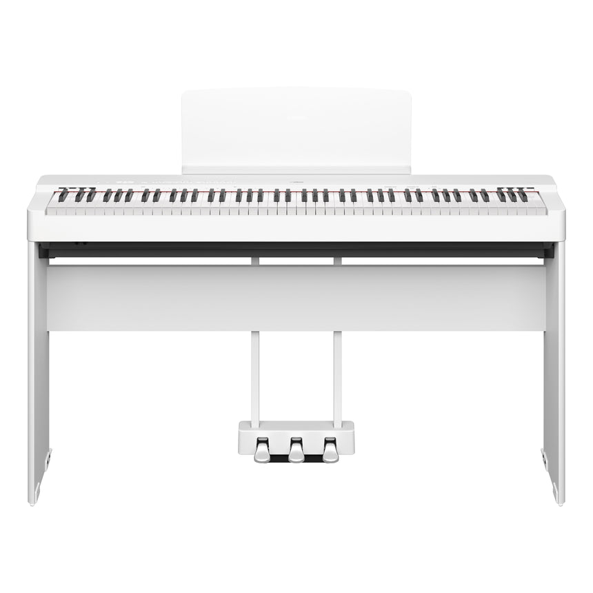 Yamaha P-225 White Bundle with stand, pedals and headphones