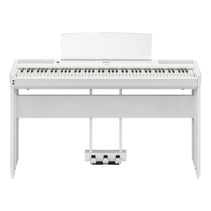 Yamaha P-525 Weiß Bundle mit Ständer, Pedalen und Kopfhörer