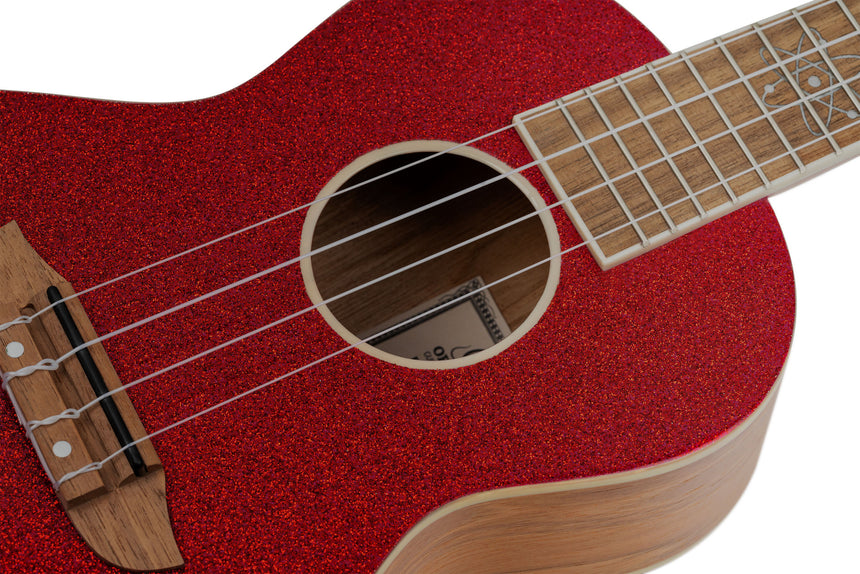 ORTEGA Element Series Konzert Ukulele 4 String - Metallic Red + Bag - Musik-Ebert Gmbh