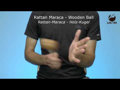 Maracas Rattan Holz-Kugel