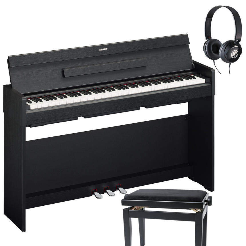 Yamaha S35 Arius Schwarz Matt Bundle mit Bank und Kopfhörer