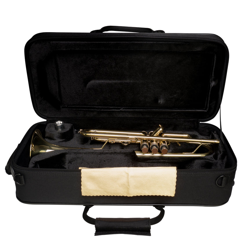 Cascha Trompeten Fuchs Bb Trompete Messing Goldlack inkl Soft Case Mundstück 7c EH3800 - Musik-Ebert Gmbh