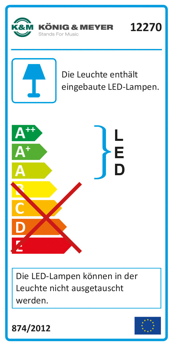 König & Meyer 12270 Notenpultleuchte 2X4 LEDs - Musik-Ebert Gmbh