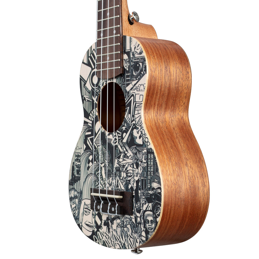 Cascha Art Series Sketch Sopran Ukulele Set (HH 2601) - Musik-Ebert Gmbh