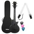 CASCHA Carbon Konzert Ukulele inkl. Tasche, Gurt - Musik-Ebert Gmbh