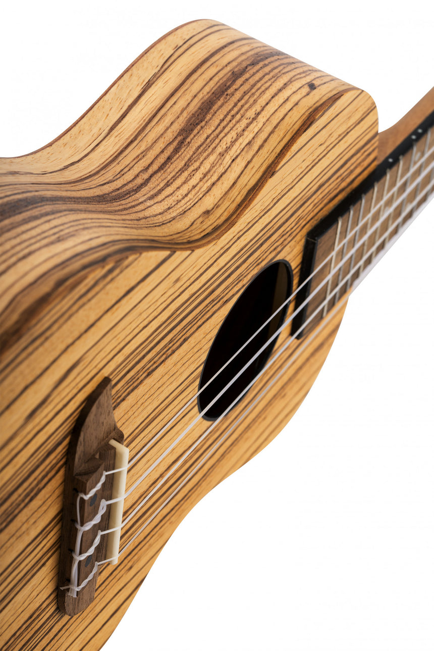 ORTEGA Timber Series Konzert Ukulele - Natur Zebraholz inkl. Tasche - Musik-Ebert Gmbh