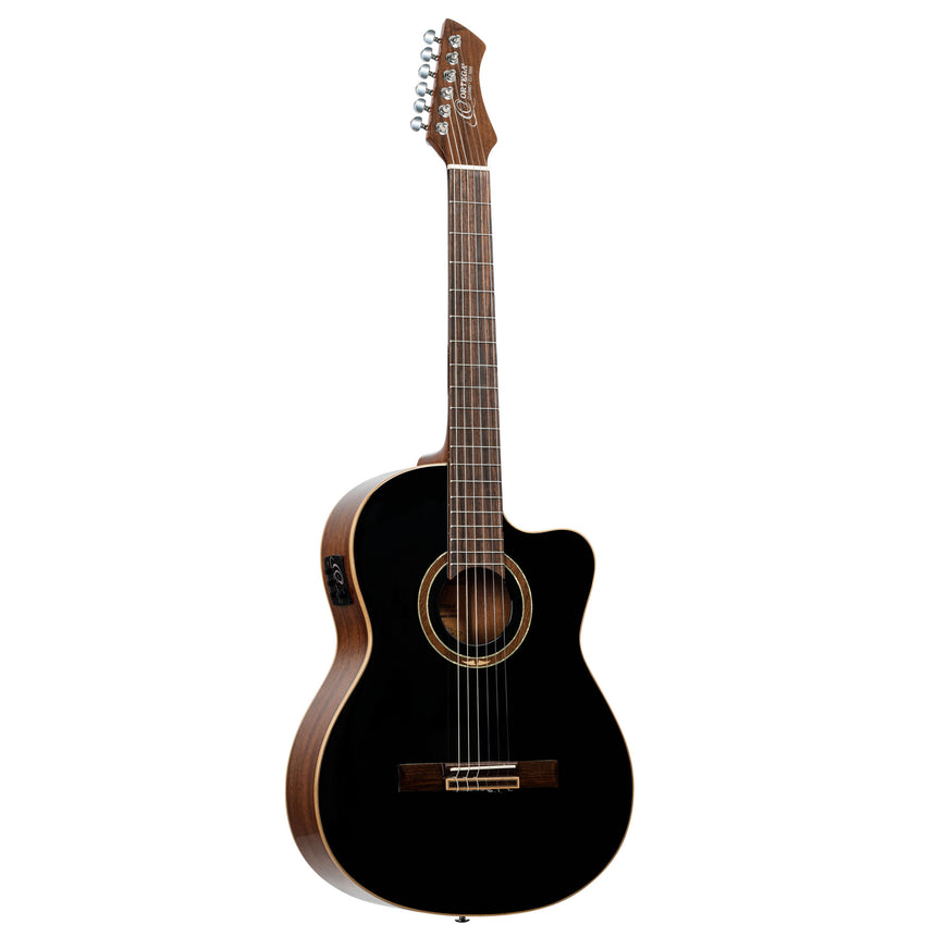 ORTEGA Performer Series Konzertgitarre Cutaway - Black + Tasche - Musik-Ebert Gmbh