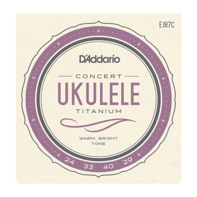 D'Addario EJ87C Titanium Ukulelensaiten Satz, Konzert - Musik-Ebert Gmbh