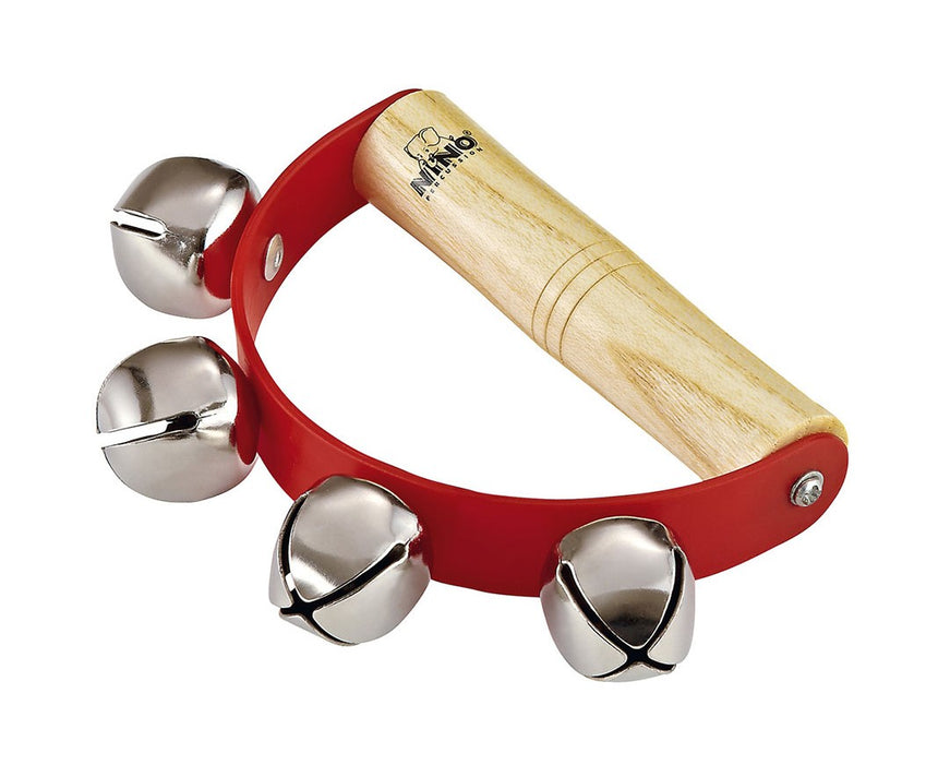 NINO Percussion Sleigh Bell Schellenkranz - rot - Musik-Ebert Gmbh